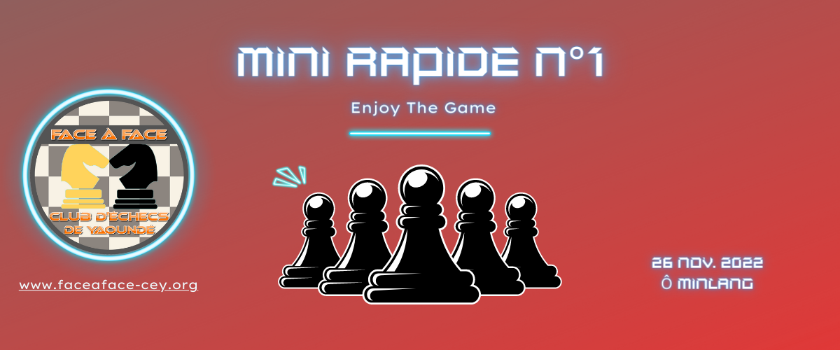 Ô Minlang – Mini Rapide n°1 – Tournoi d’échecs de parties rapides